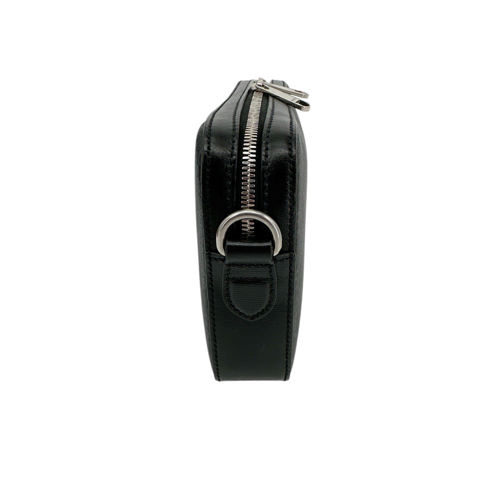 GUCCI GG Supreme Monogram Interlocking G Wrist & Shoulder Bag in Black Gucci