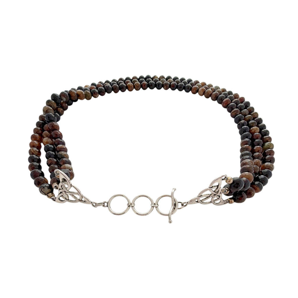 NECKLACE Triple-strand Faceted Gemstone None and/or Unknown