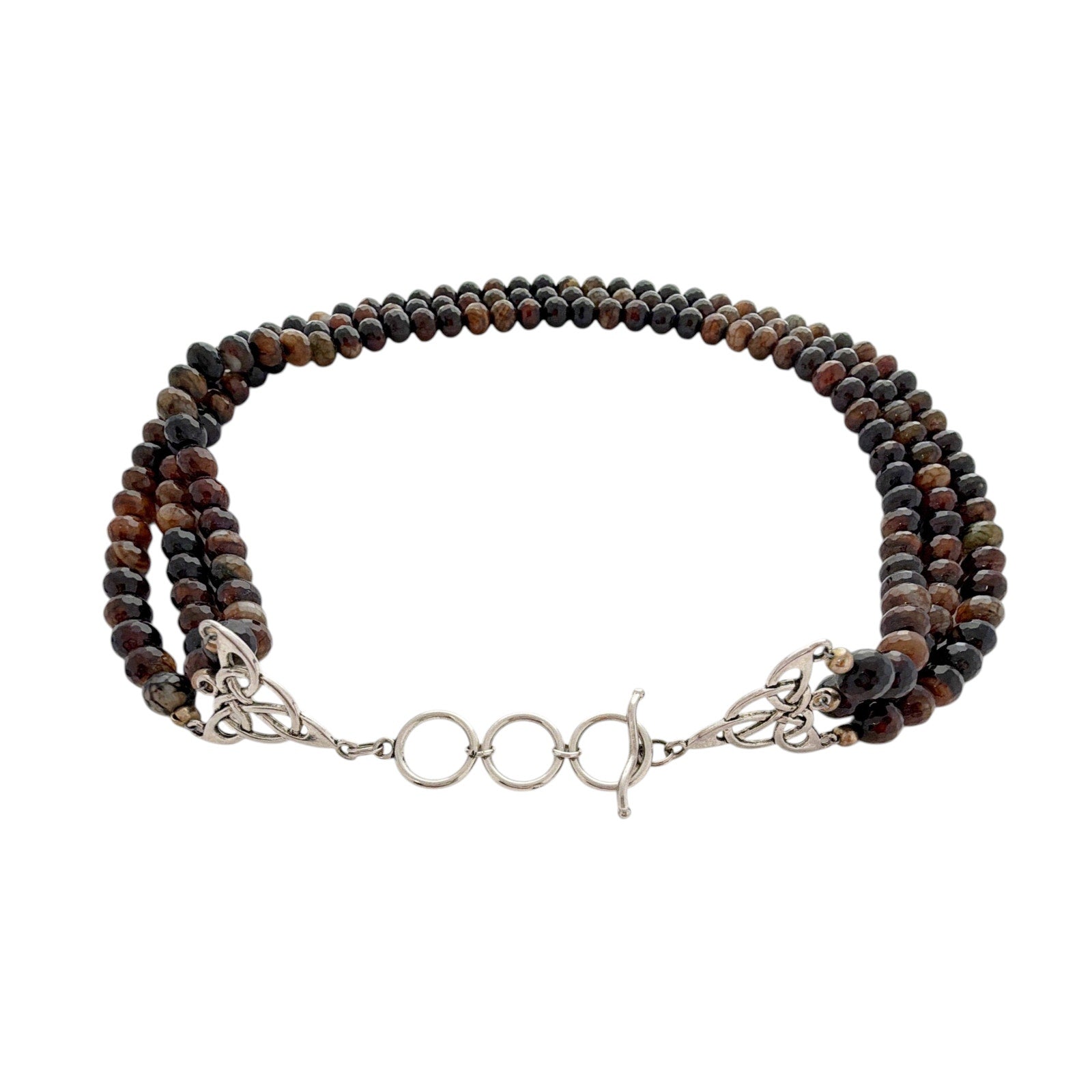 NECKLACE Triple-strand Faceted Gemstone None and/or Unknown