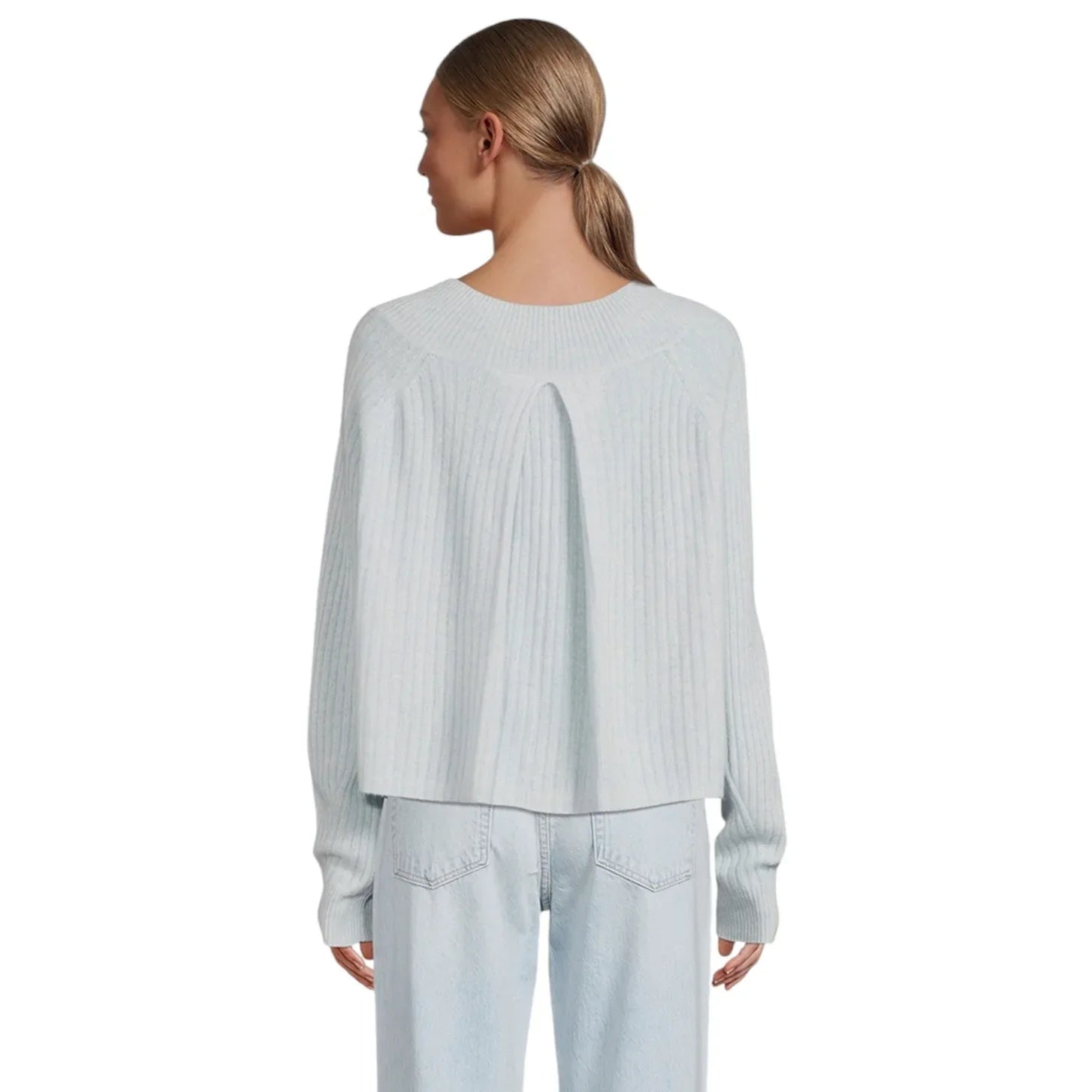 NAADAM Coastal Cashmere Cropped V-Neck Sweater XS - flyKAMP