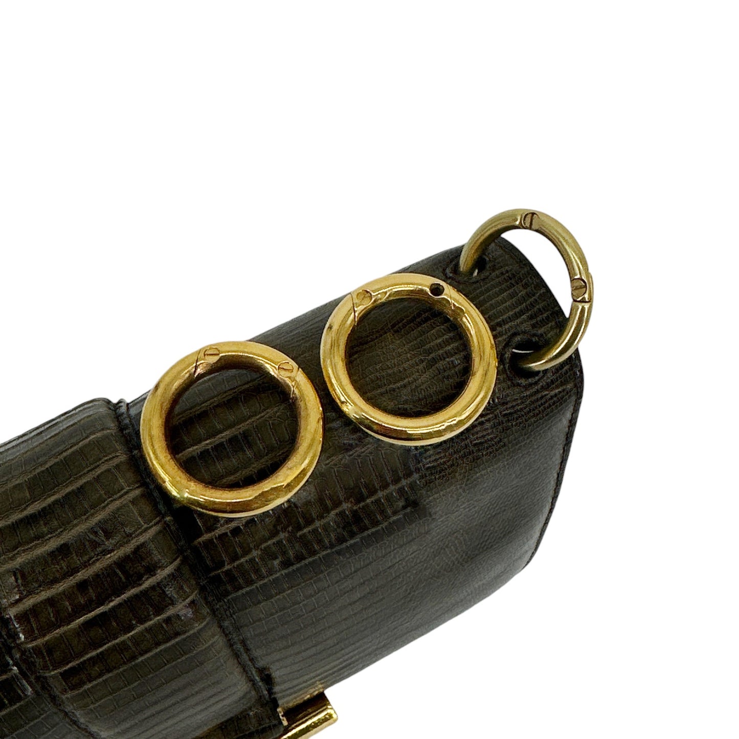 TOM FORD Tara Chain Tejus Lizard Shoulder Bag