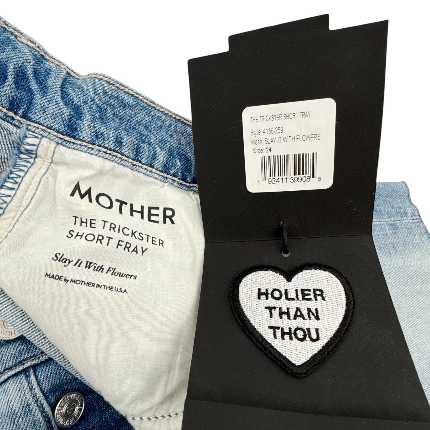 MOTHER The Trickster Short Fray Shorts in Slay It With Flowers 24|XS