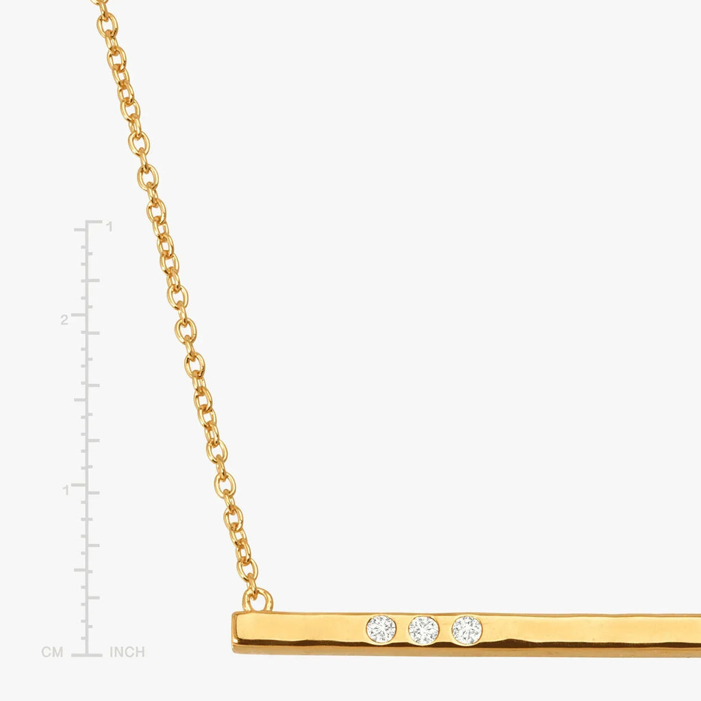 SILPADA Dotted Line Pendant Necklace in Gold-Plated Silver - flyKAMP