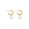 CHAN LUU Maiden Hoop Earrings in White Pearl - flyKAMP