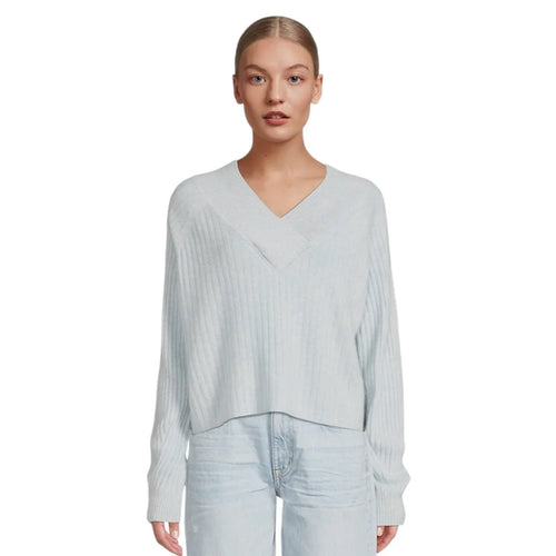 NAADAM Coastal Cashmere Cropped V-Neck Sweater XS - flyKAMP