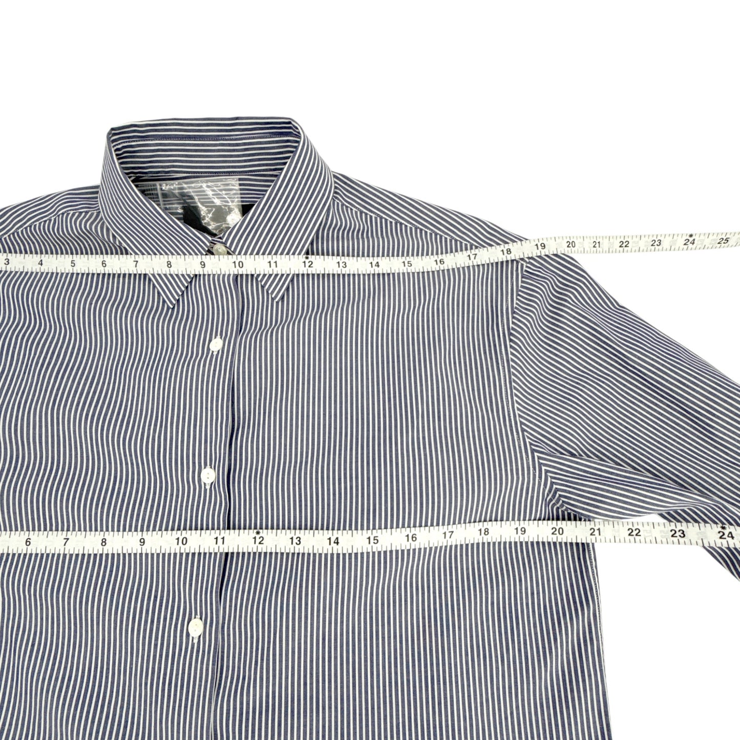 NILI LOTAN Yorke Shirt in Navy & White Stripe XS