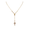 VIRGINS SAINTS & ANGELS VSA Maddie Rosary Necklace in Gold & Topaz Virgins Saints & Angels