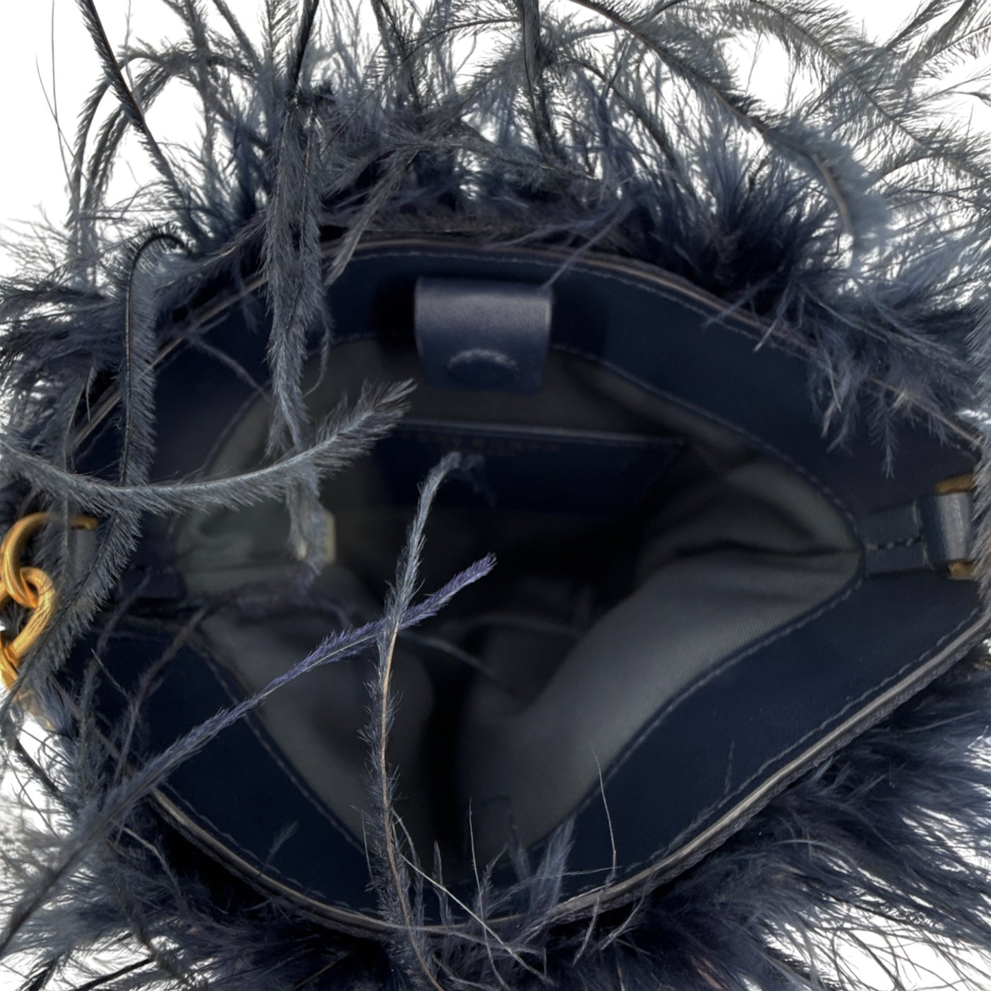 TORY BURCH Ostrich Feather Bag