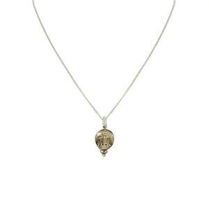 VIRGINS SAINTS & ANGELS VSA Piccolo Lucia Guardian Angels Charm Necklace Silver