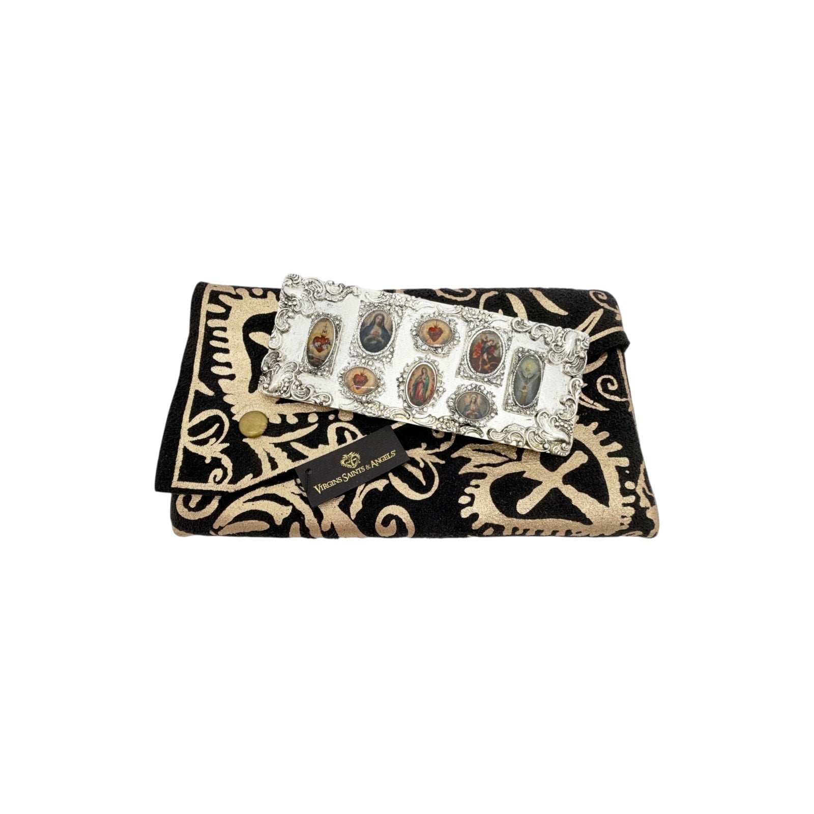 VIRGINS SAINTS & ANGELS VSA Retablo Framed Buckle in Silver Virgins Saints & Angels