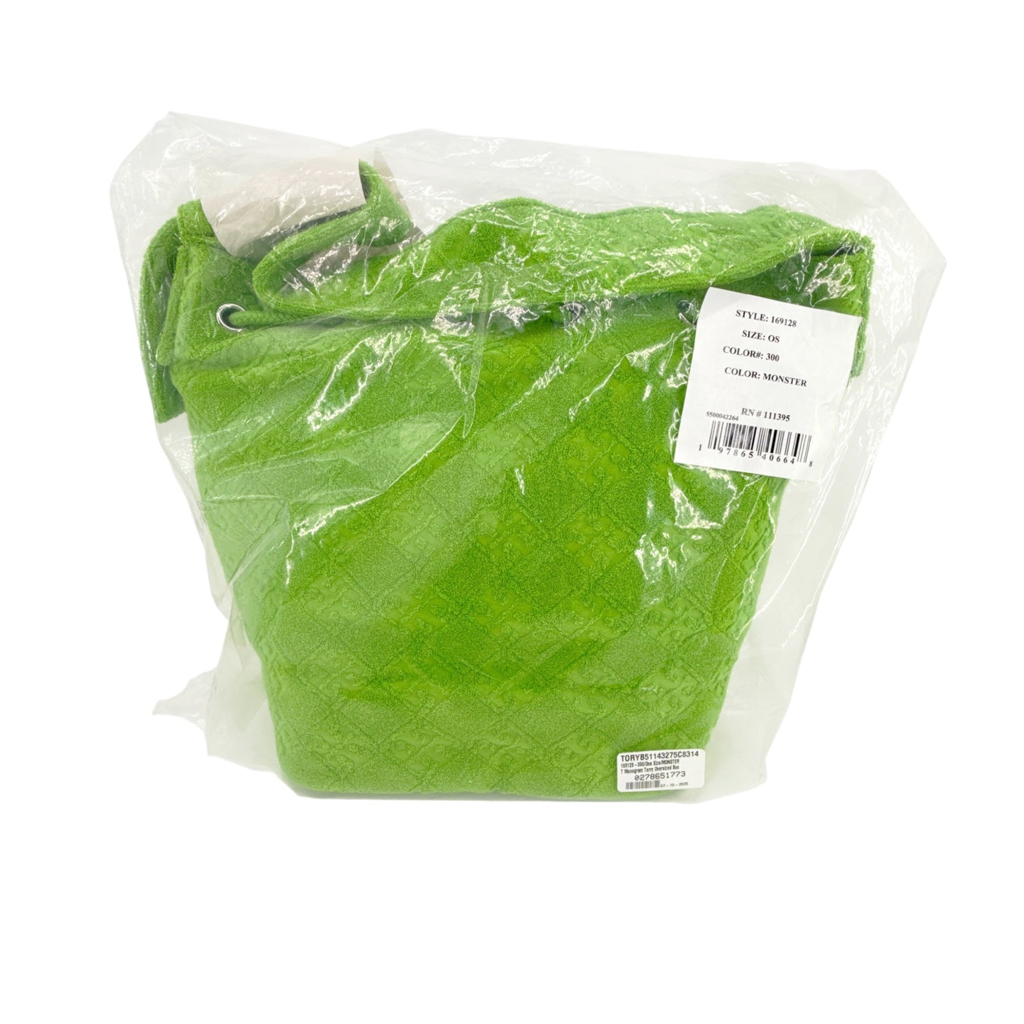 TORY BURCH T Monogram Oversized Bucket Bag in Monster