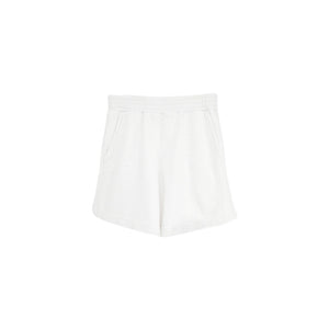PERFECTWHITETEE Bari French Terry Sweat Short in White XS