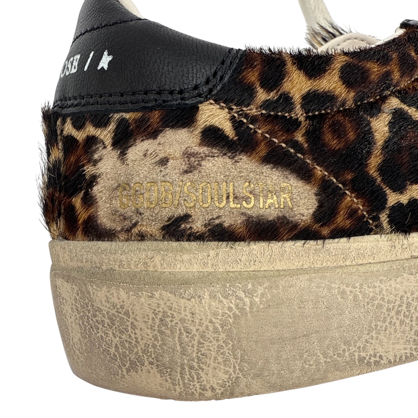 GOLDEN GOOSE Soul Star in Leopard Print Pony 37