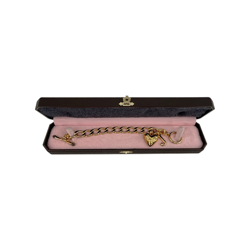 JUICY COUTURE Starter Charm Bracelet in Gold Vintage & NEW Juicy Couture