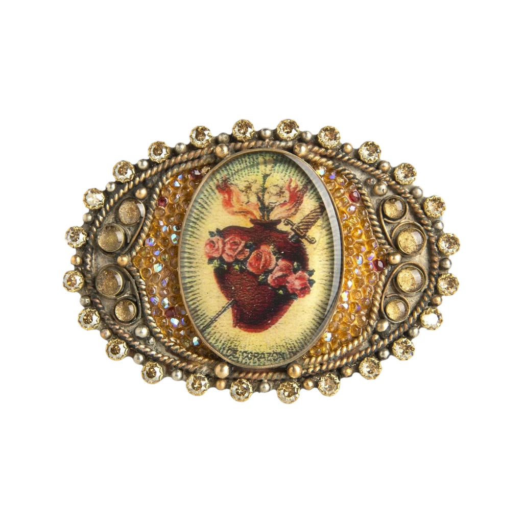 VIRGINS SAINTS & ANGELS VSA Goddess Image Buckle Sacred Heart Virgins Saints & Angels