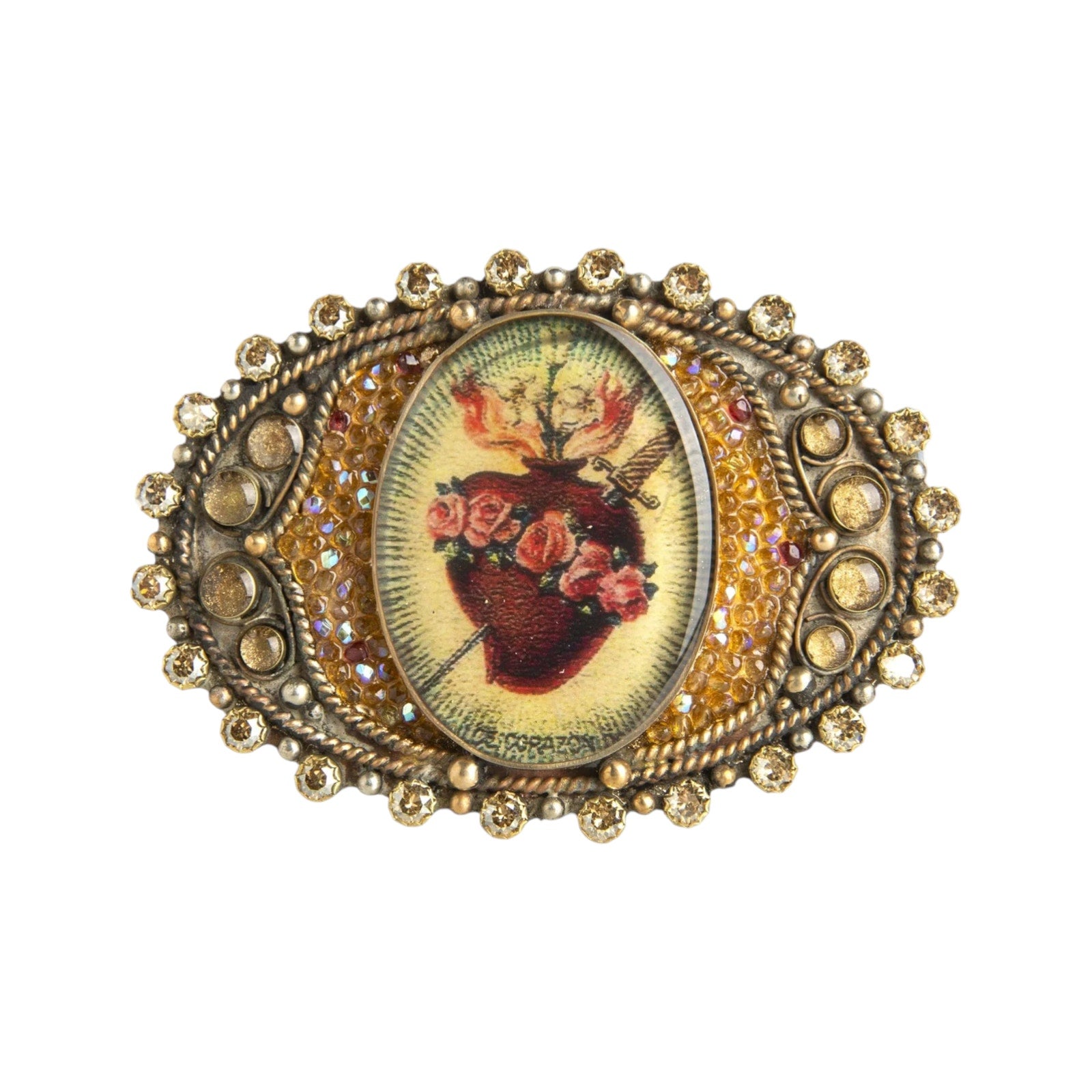 VIRGINS SAINTS & ANGELS VSA Goddess Image Buckle Sacred Heart Virgins Saints & Angels