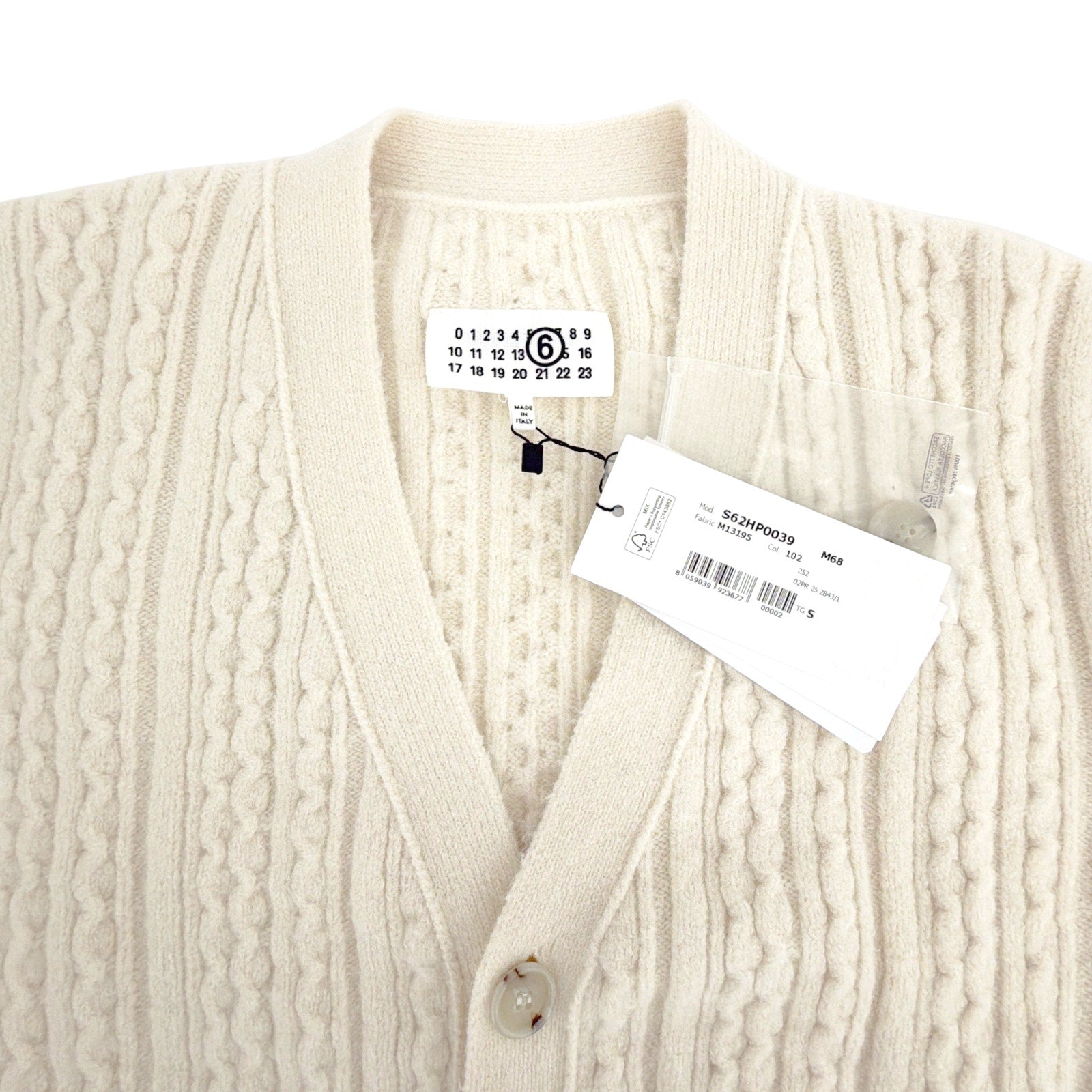 MM6 Maison Margiela Cable Knit Cardigan S MM6 Maison Martin Margiela