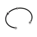 ALEX+ANI Bezel Stone Enamel Cuff in Black - flyKAMP