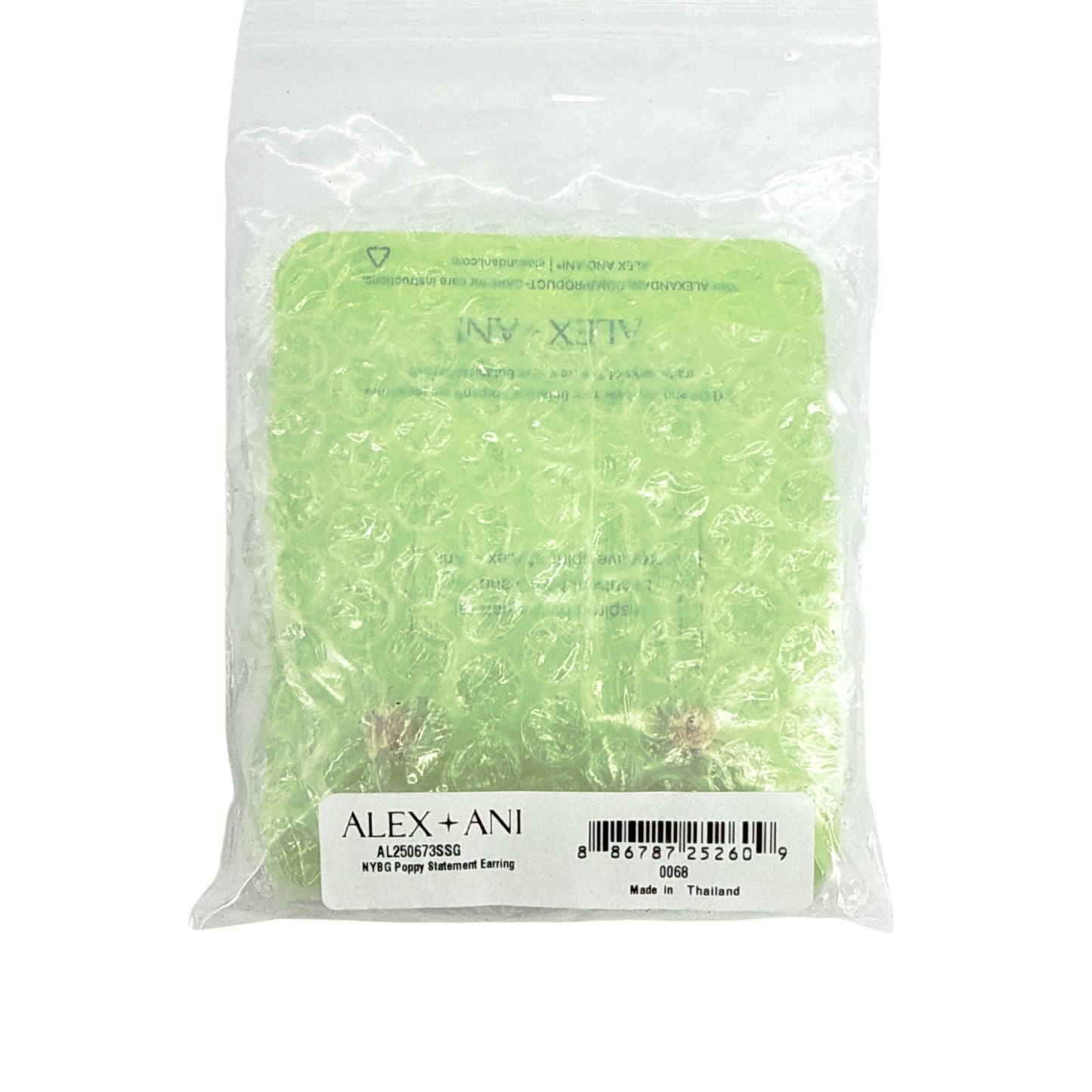 ALEX+ANI New York Botanical Garden Poppy Statement Earrings