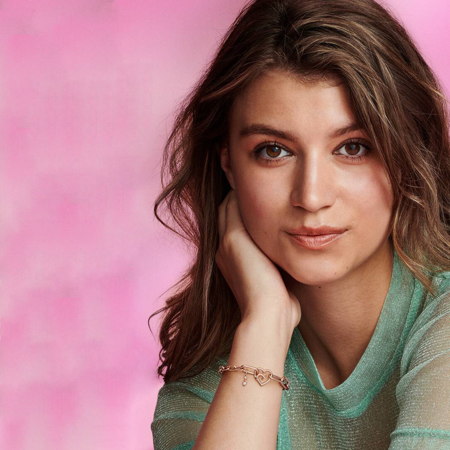 PANDORA ME Arrow of Love Mini Dangle Charm 14K Rose Gold Plating