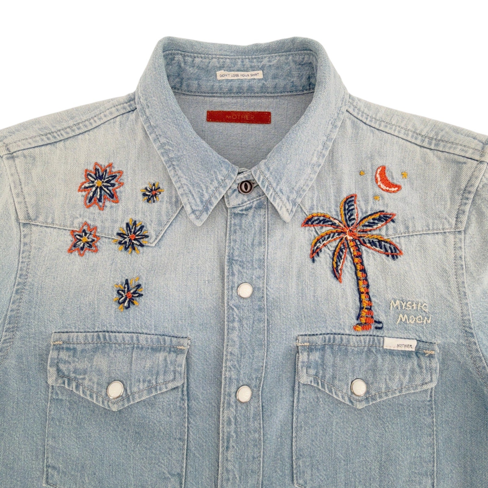 MOTHER All My Exes Denim Shirt in Let's Be Pacific XS Mother