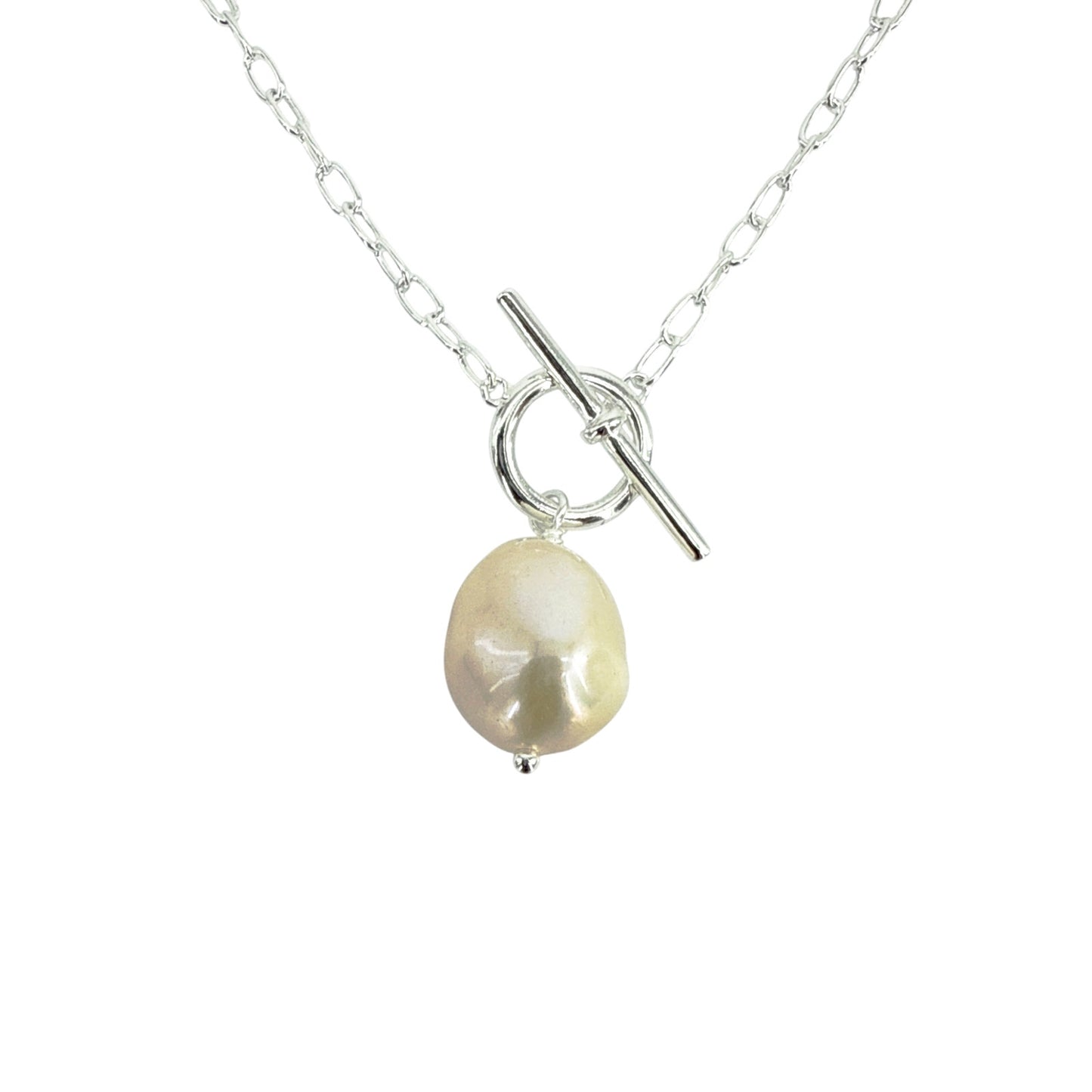 SILPADA Center Attention Silver Freshwater Pearl Necklace