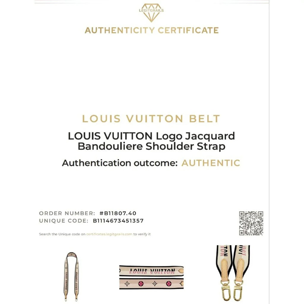 LOUIS VUITTON Jacquard Bandouliere Shoulder Strap - flyKAMP
