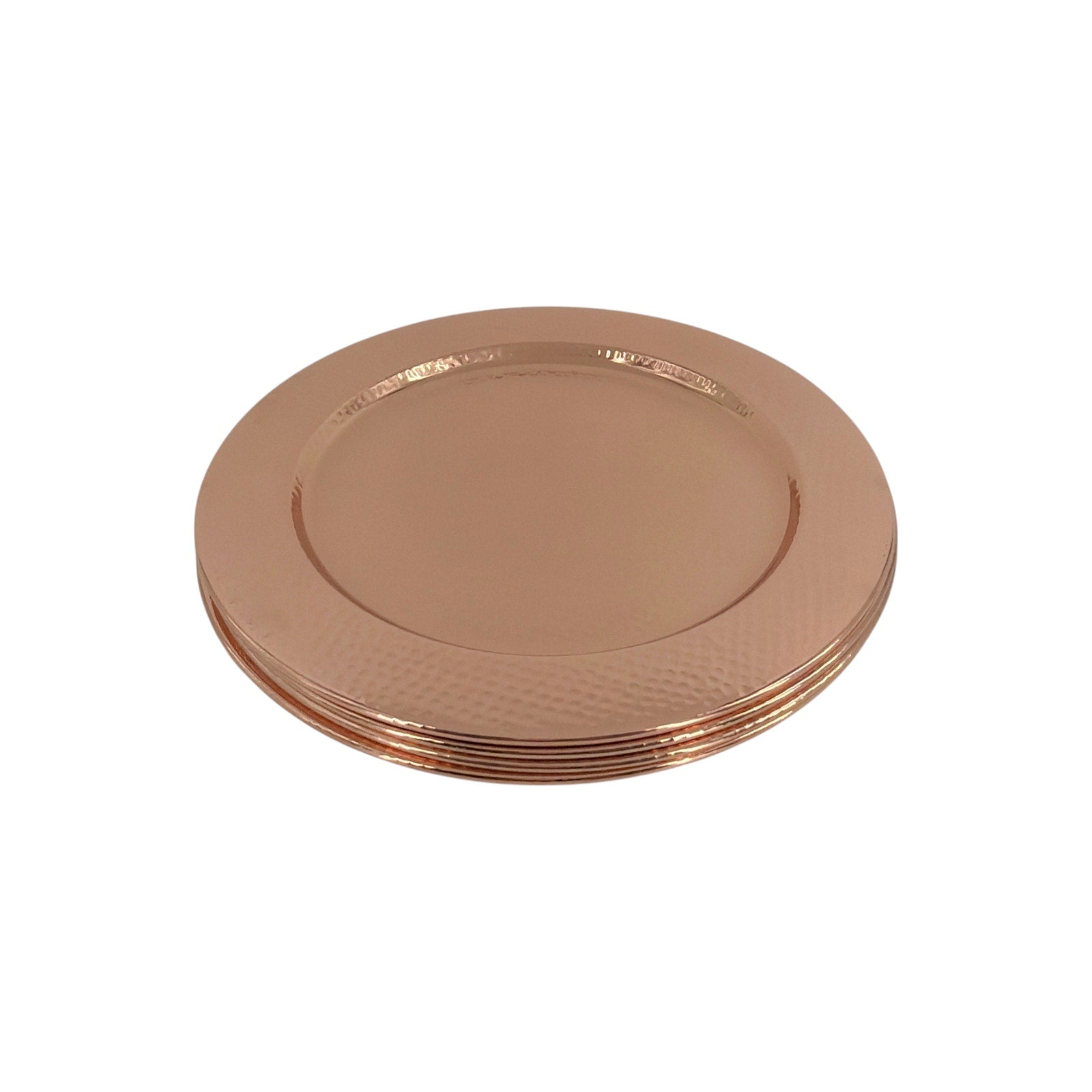 WILLIAMS-SONOMA Hammered Copper Charger Plates Set 2 of 4 Williams-Sonoma