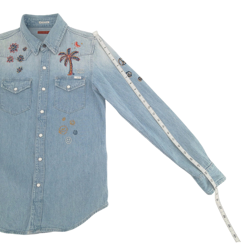 MOTHER All My Exes Denim Shirt in Let's Be Pacific XS Mother