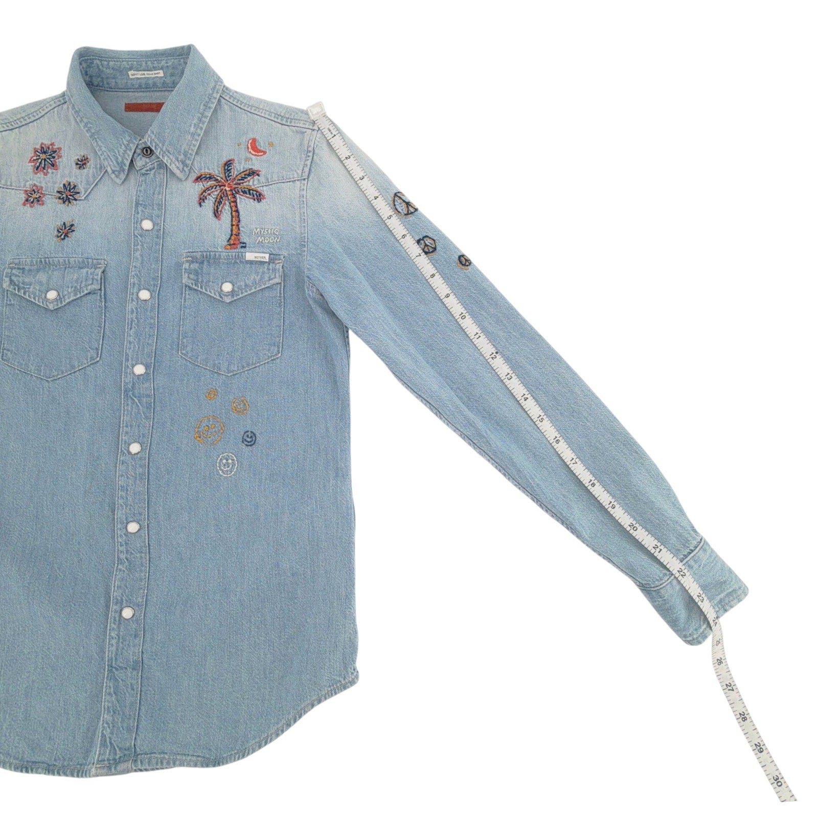 MOTHER All My Exes Denim Shirt in Let's Be Pacific XS Mother