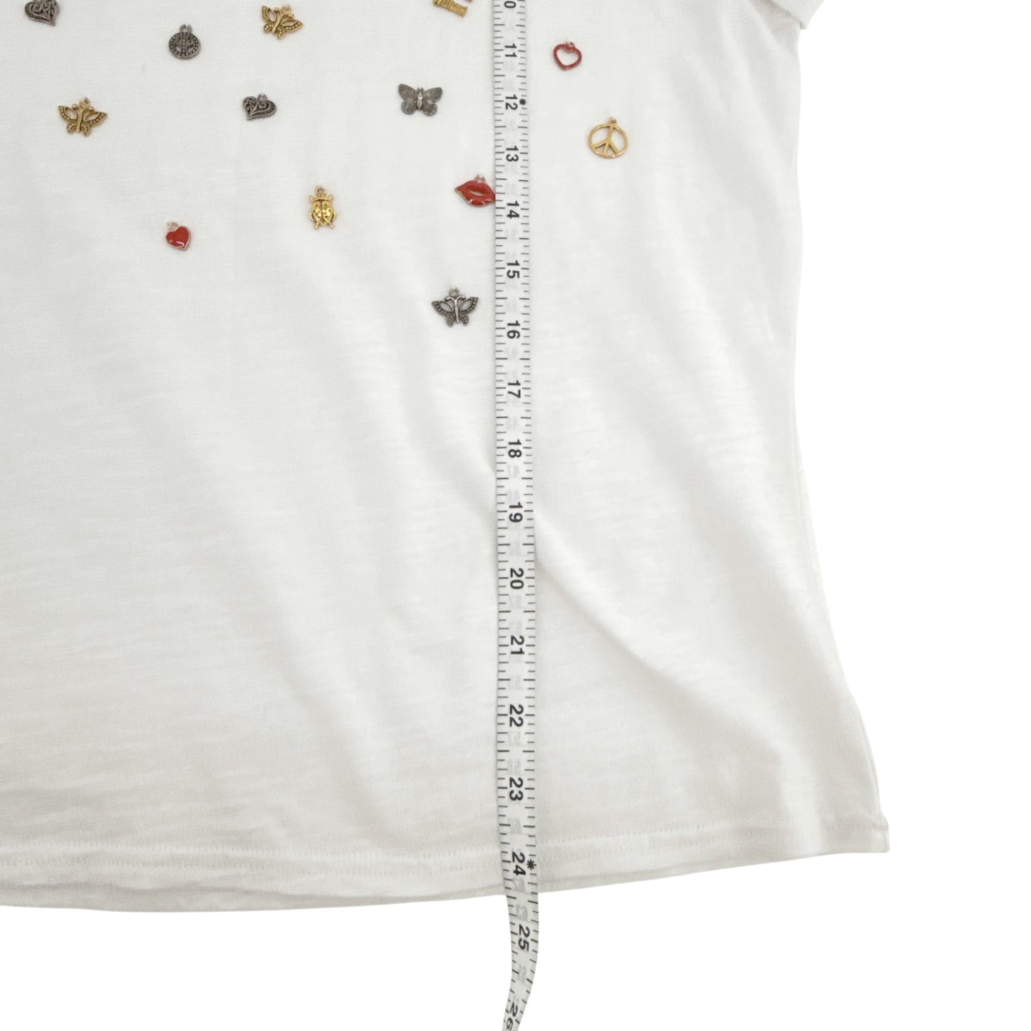 CINQ A SEPT Charm Bella Tee in White S