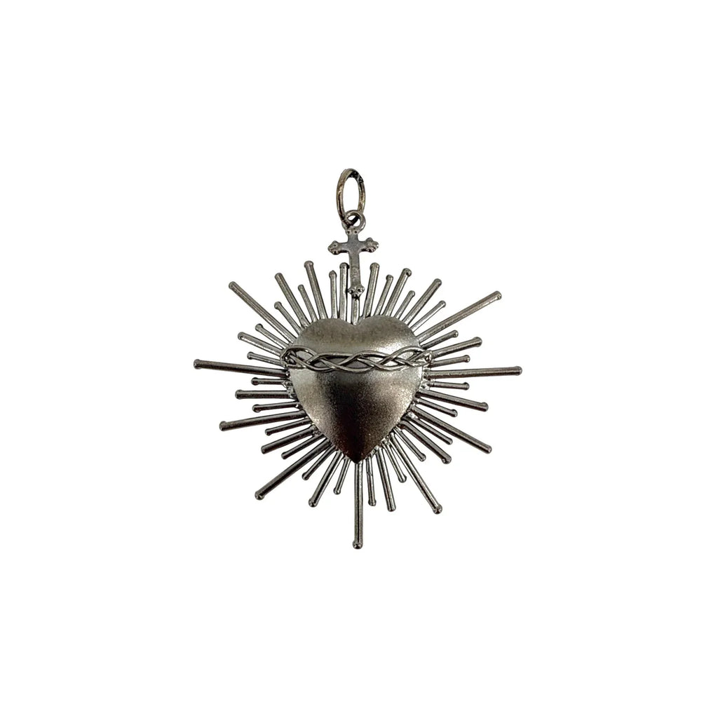 VIRGINS SAINTS & ANGELS VSA Sacred Flame Charm in Gunmetal - flyKAMP