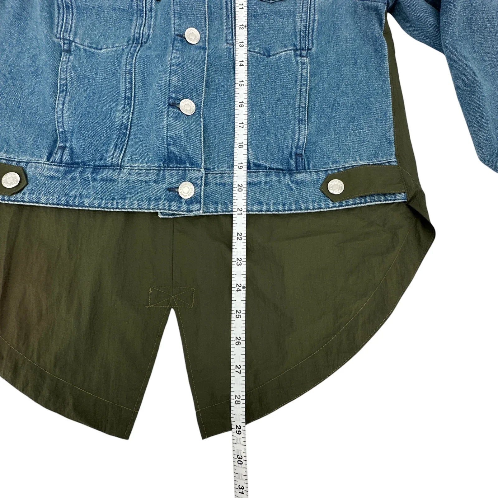 VERONICA BEARD Shani Waterfall Denim Twill Combo Jacket M - flyKAMP