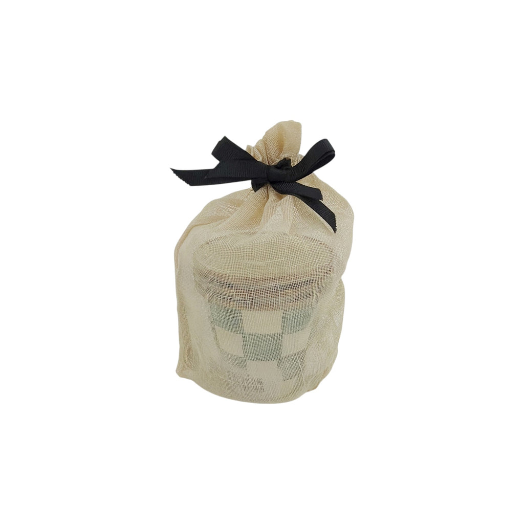 MACKENZIE-CHILDS Herb Pots in Emerald Check Set of 3 Mackenzie-Childs