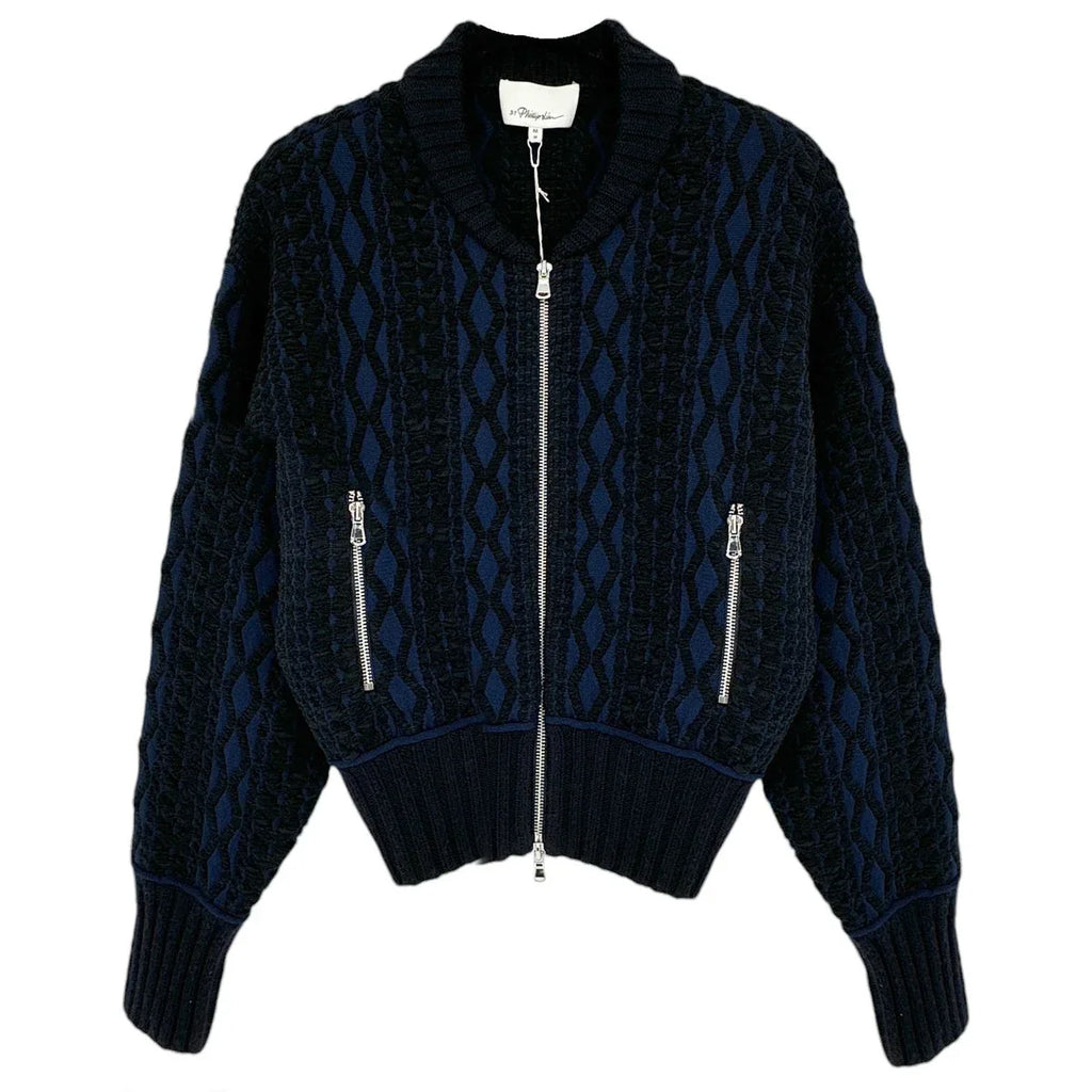 3.1 PHILLIP LIM Woven Mock Cable Bomber M - flyKAMP