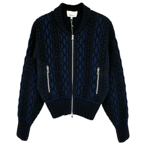 3.1 PHILLIP LIM Woven Mock Cable Bomber M