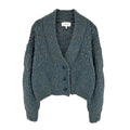 The GREAT. The Frond Montana Cardigan in Pine Needle Shimmer 1 | S The Great.