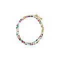 THE SILVER WREN Unity Beaded Necklace in Navy, Green & Pink
