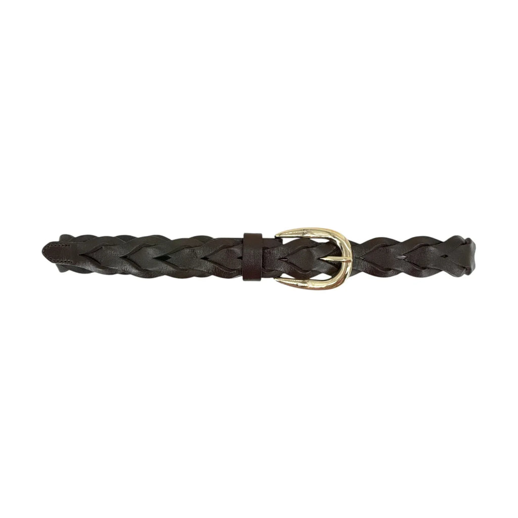 MADEWELL Braided Belt in Dark Carob M-L - flyKAMP
