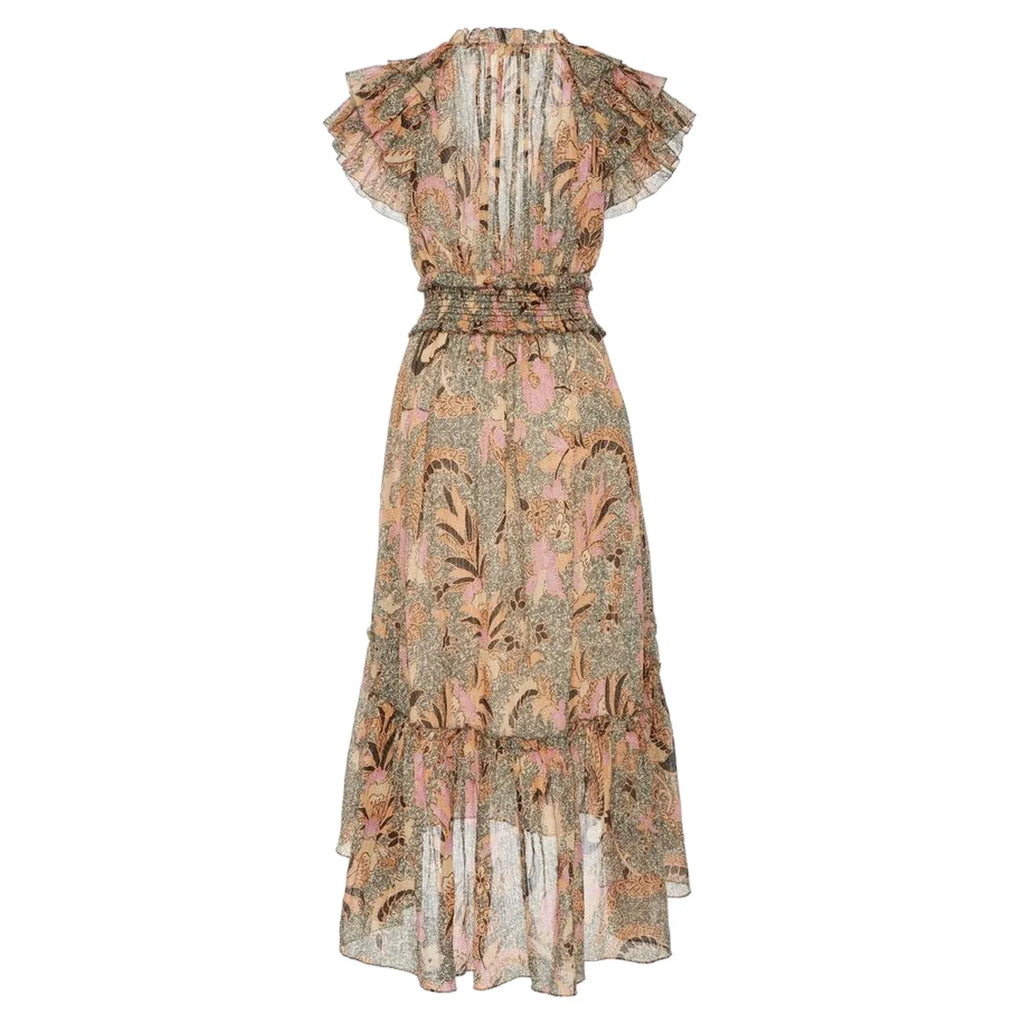 ULLA JOHNSON Cicely Silk Blend Dress in Ivory 0 - flyKAMP