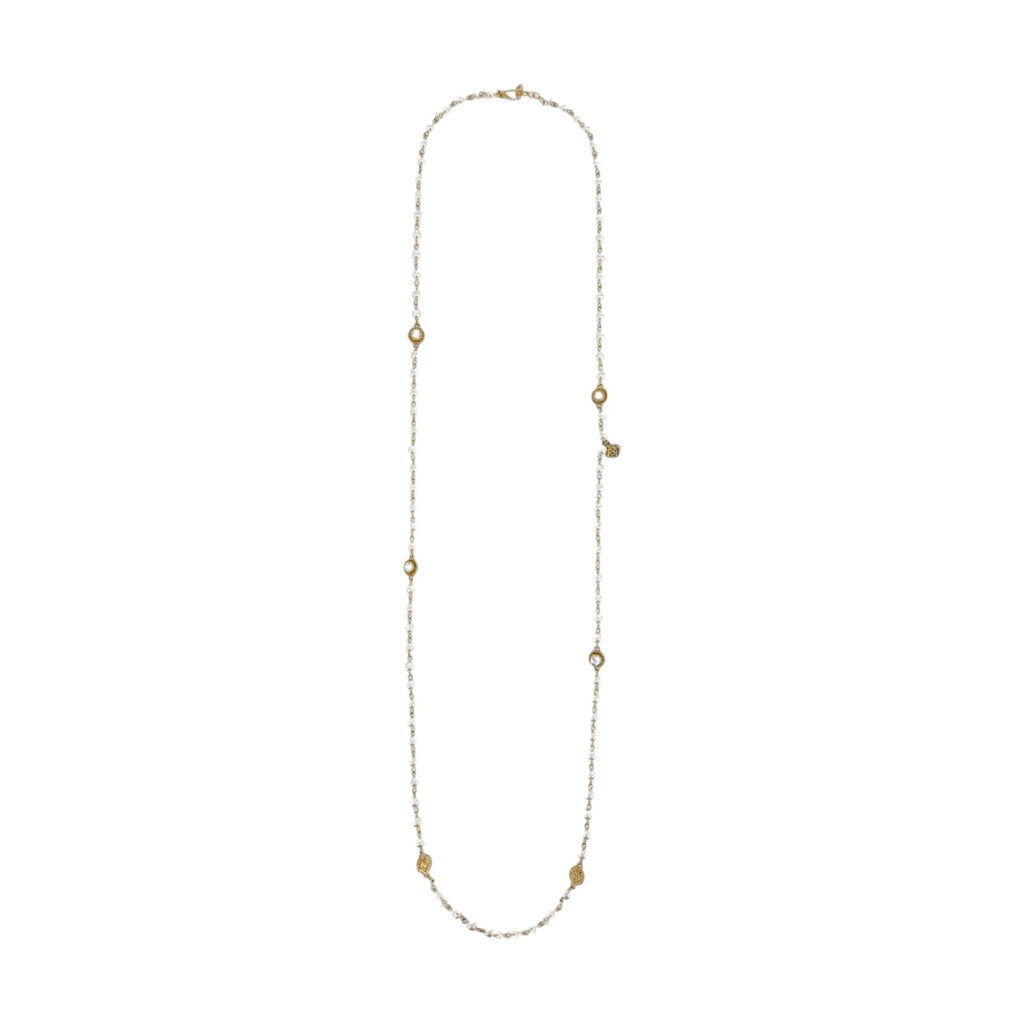 VIRGINS SAINTS & ANGELS VSA Wrap 6mm Pearl Cream & Gold Virgins Saints & Angels