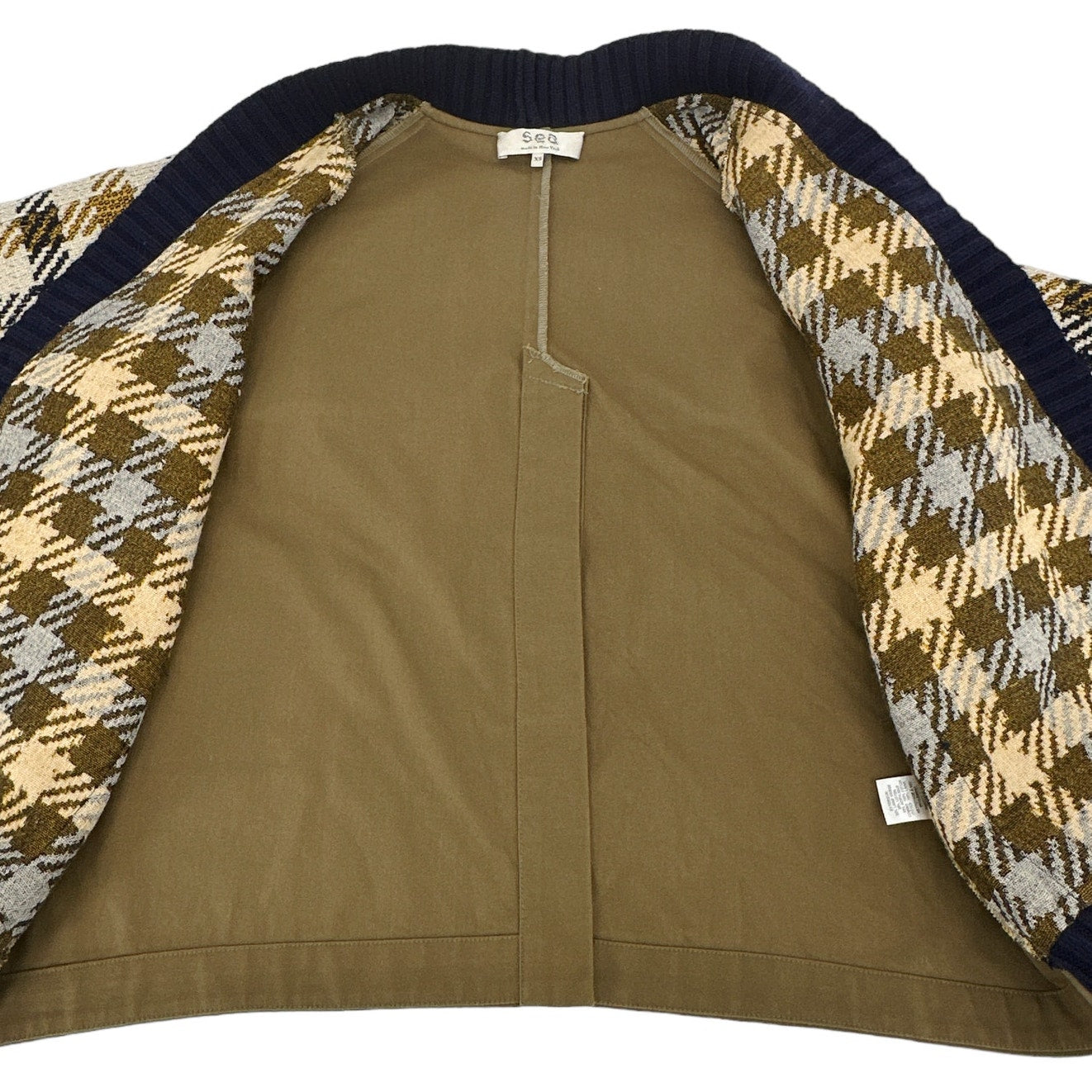 SEA NEW YORK Houndstooth Boyfriend Cardigan XS