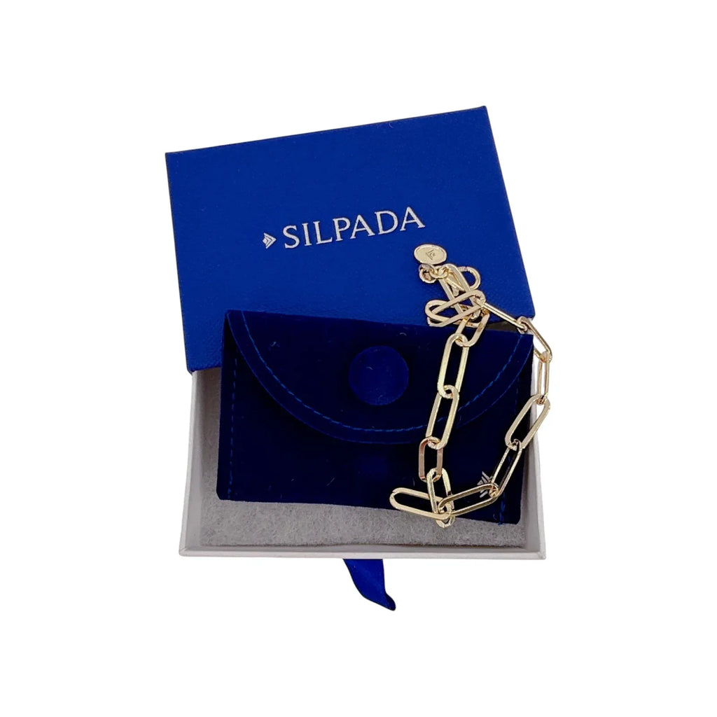 SILPADA Golden Oval Bracelet in 14K Gold Plated - flyKAMP