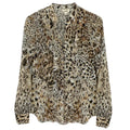 L'AGENCE Nadine Printed Ruffle Blouse In Sundari Lynx S - flyKAMP