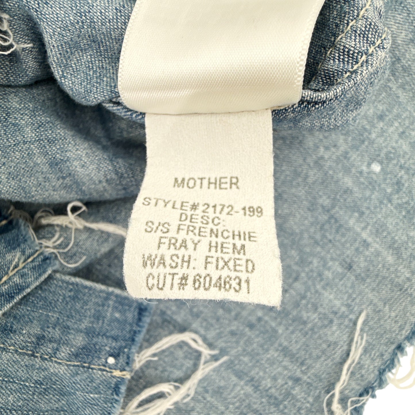 MOTHER Short Sleeve Frenchie Frayed Hem in Fixed S