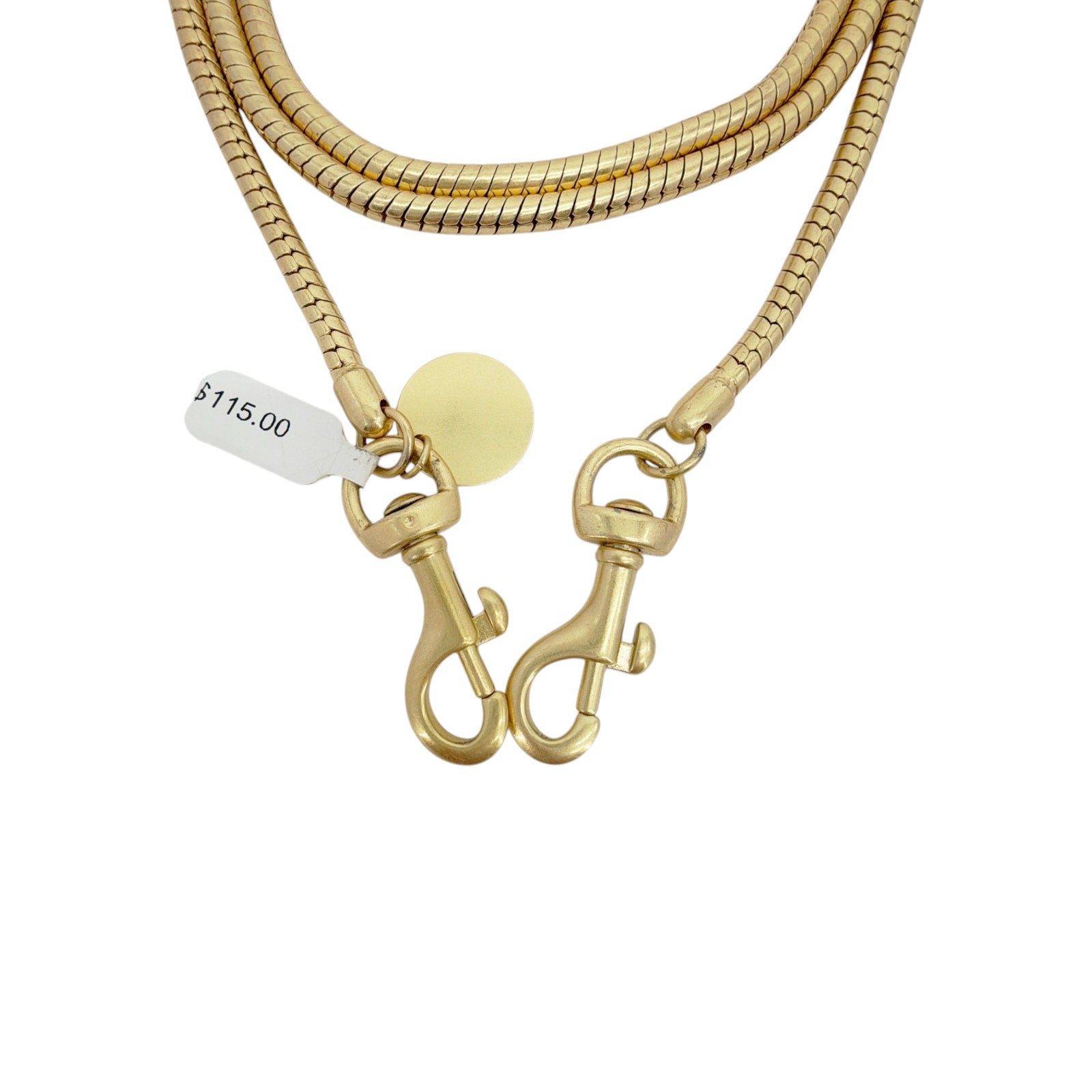 CLARE V. Snake Chain Crossbody Strap in Gold Clare V.