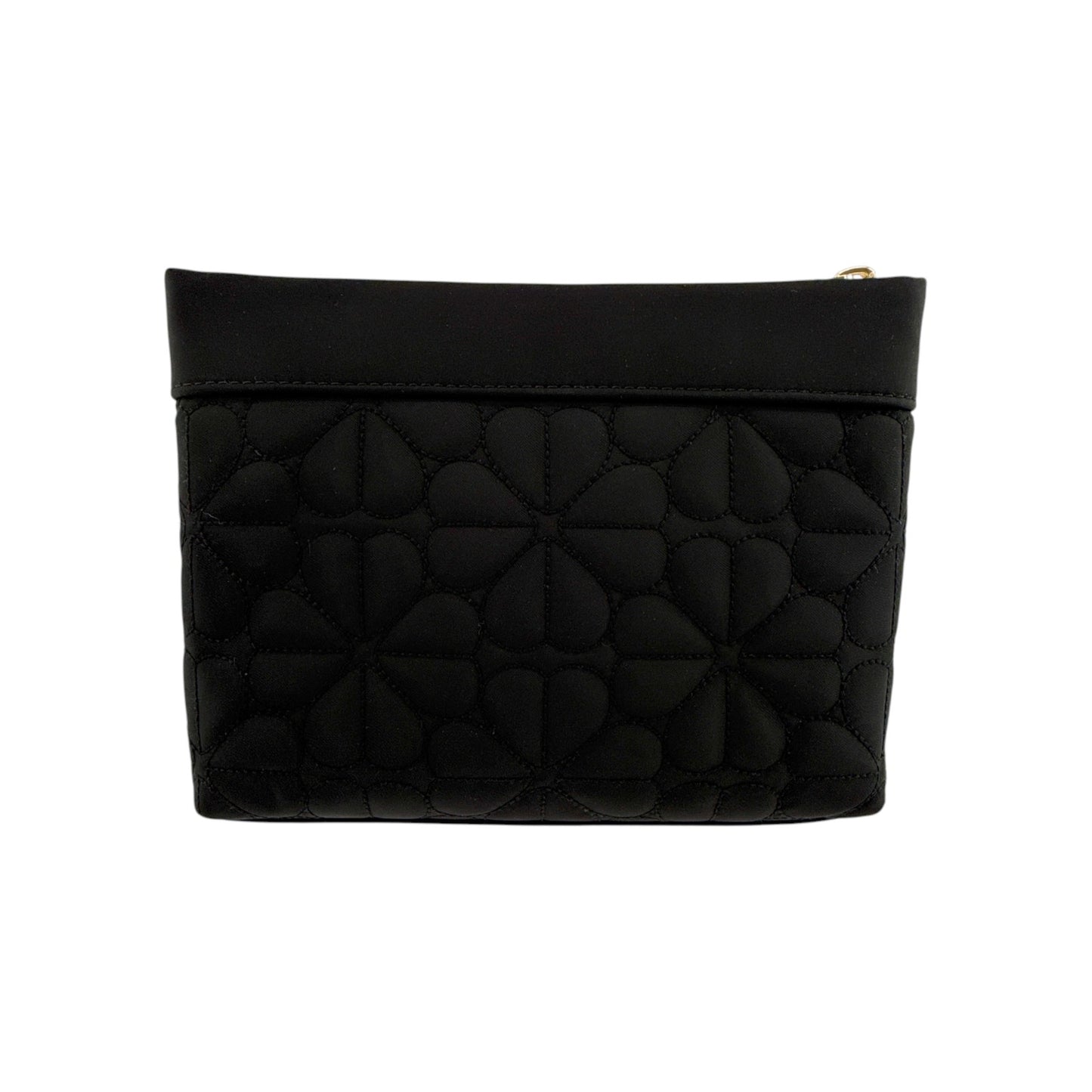 KATE SPADE New York Spade Flower Quilted Cosmetic Pouch in Black