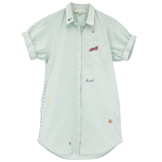KERRI ROSENTHAL Nina Shirt Dress Happy Everything XS