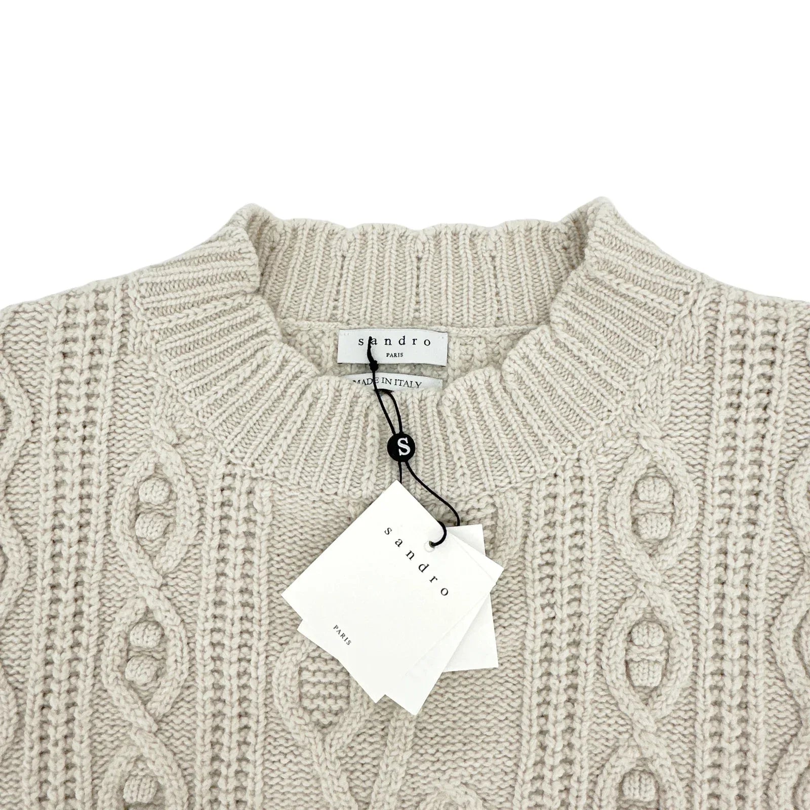 SANDRO Moise Cable Knit Vest XS - flyKAMP