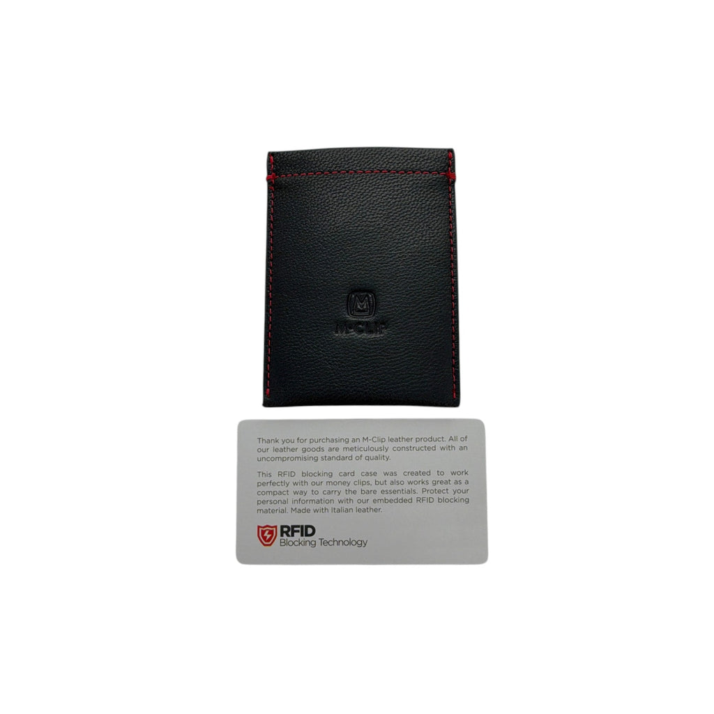 M-CLIP Leather RFID Case Black Vertical in Black M-Clip